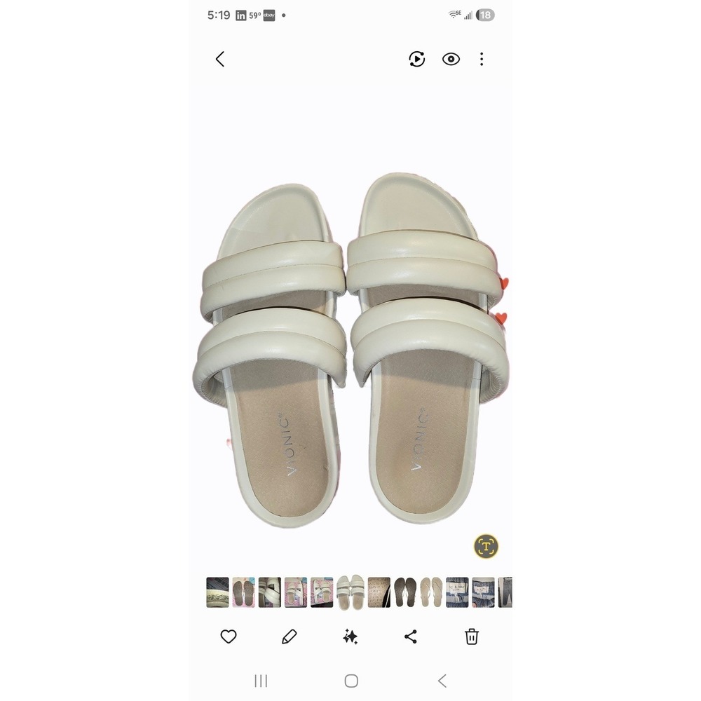 Vionic Maya sandal cream sz 8 womens orthodic sandal style‎ and comfort